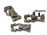 Fold Over Magnetic Clasps (Qty 20) Gun Metal Magnetic Clasps Wholesale Jewelry Making Bracelet Clasps 1213blk-20
