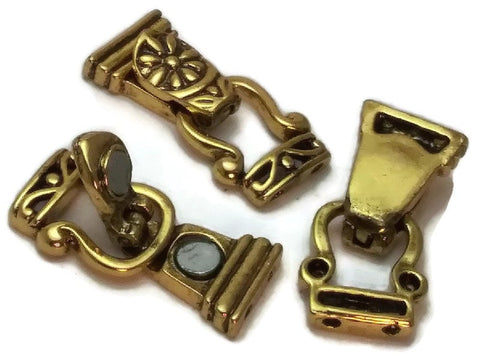 Magnetic Clasps  Gold Clasps Fold Over Magnetic Clasps Double Strand 2 Strand Clasps 1213 Bracelet Clasps Jewelry Clasps 1213gld