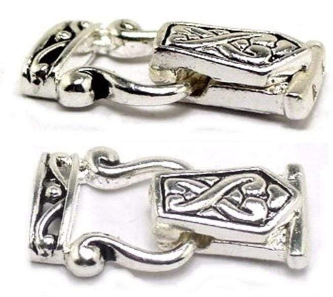 Magnetic Clasps (Qty 10) Celtic Design Silver Clasps Fold Over Magnetic Clasps Bracelet Clasps Necklace Clasps Jewelry Clasps Unique 1552