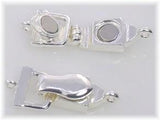 Magnetic Clasps Fold Over Magnetic Clasps (Qt 20) Bright Silver Clasps Single Strand Clasps Bracelet Clasps Unique Clasps 7857
