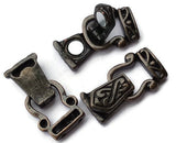 Fold Over Magnetic Clasps Closures Very Dark Antique Brass 1209