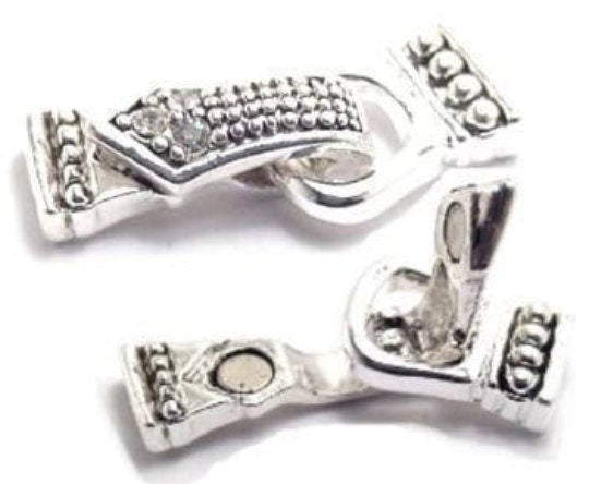 Fold Over Magnetc Clasp Clasps  Rhinestone Clasps Single Strand Clasp Bracelet Clasp Silver Silver Double Strand Clasp 2934