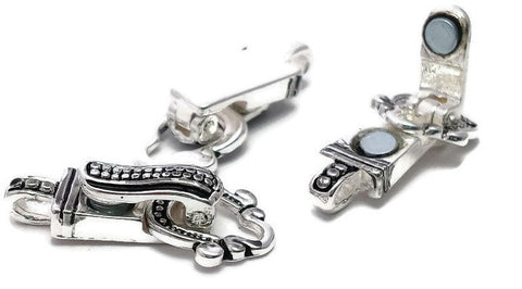 Fold Over Magnetic Clasps qty 1 Rhinestone Magnetic Clasps Bracelet Clasp  Necklace Clasp Silver Clasp Fold Over Clasp Clasps 9812851-M9 
