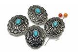 2 Hole Slider Beads (4 pc) Western Style Beads Western Beads Faux Turquoise Beads Antique Silver Beads Sliderbeads Silver Beads 250-H8