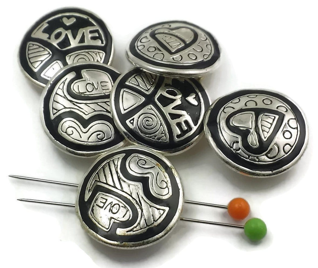 Bright Silver 2 Hole Slider Beads Heart Love Beads Spacer Beads Focal Beads Metal Beads