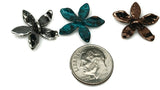11 2 hole Slider Beads Floral Beads Flower Beads Metal Beads Spacer beads Unique Beads