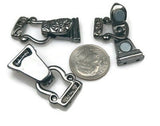 Fold Over Magnetic Clasps (Qty 4) Gun Metal Bracelet or Jewlry Making Double Strand 1213blk-4