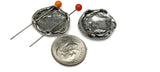 2 Hole Slider Beads (9 pc) Western Style Beads Western Beads Antique Silver Beads Sliderbeads Silver Beads Y&#39;all Beads 249-H8