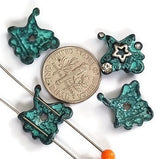 2 Hole Slider Beads (8 pc) Spacer Beads Star beads Rhinestone beads Sliderbeads Bracelet Beads Flat Beads 401-M1