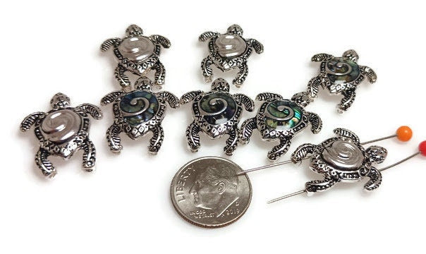 Metal Turtle Beads