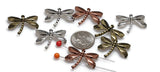 2 Hole Slider Beads (8 pc) Dragonfly Beads Sliderbeads Silver Beads Bracelet Beads Necklace Beads Double Strand Beads  457-M7 FST