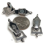10 Wholesale Fold Over Magnetic Clasps Silver for Braclets of Jewelry Making 9465-clasp