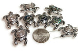 Metal Swirl Turtle Beads